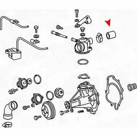 Uro Parts M-Benz W129 90-95/W124 92-95/W1 Water Pump Hose, 1192030382 1192030382